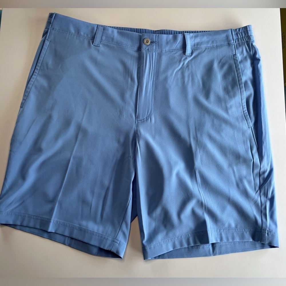 PGA Tour Men's Light Blue Flat Front Shorts